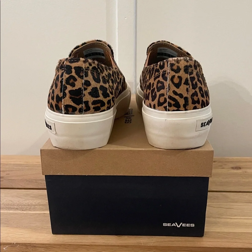 SeaVees Women's Baja Platform Sneakers in Leopard Print - Picture 3 of 7